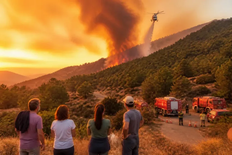 Incendios activos elevan a rojo el riesgo en Castilla-La Mancha y mantienen un foco en Bocigano (Guadalajara)