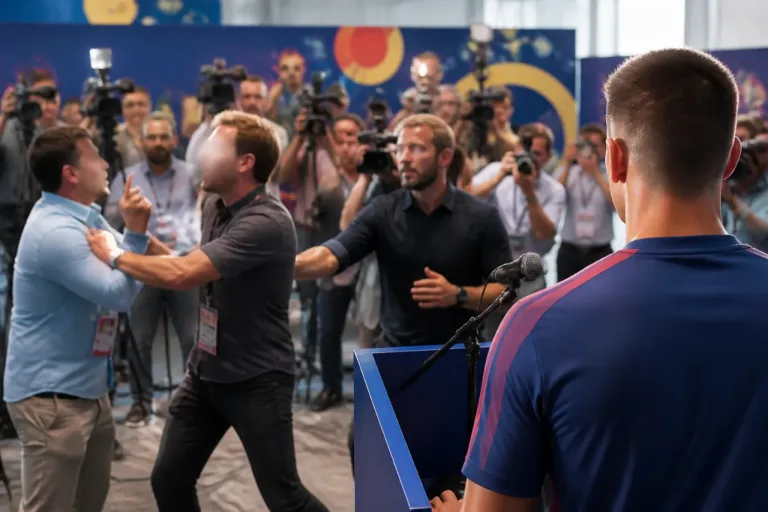 Brahim Díaz interrumpe su rueda de prensa tras una pelea entre periodistas en la previa del Marruecos–Francia