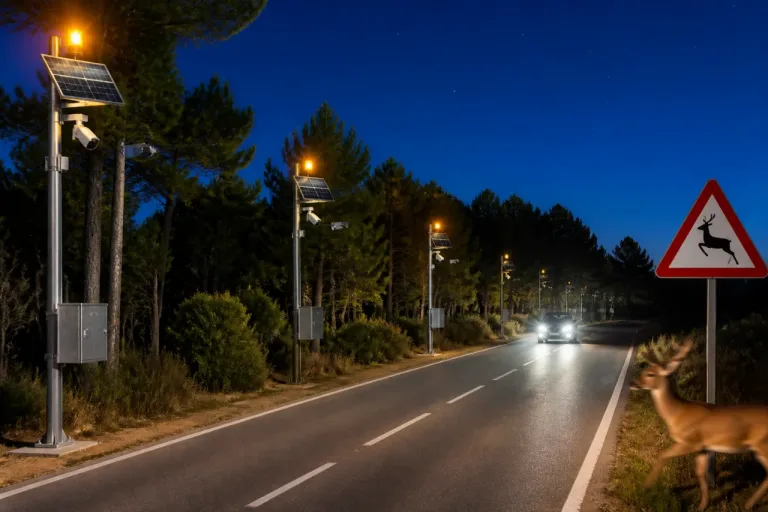 Instalan balizas solares en 30,6 km de la N-401 para reducir atropellos de fauna