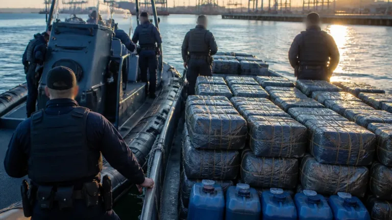 Interceptan 1.600 kilos de hachís en la ría de Huelva y detienen a cinco personas