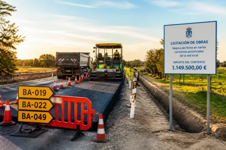 La Diputación licita por más de un millón la mejora de carreteras en Badajoz