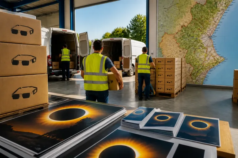 La Diputación reparte 24.000 gafas homologadas a 36 municipios de Castellón para el eclipse