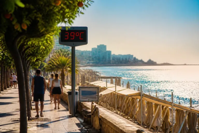 La ola de calor sitúa avisos en Málaga y deja previsión de terral en la Costa del Sol
