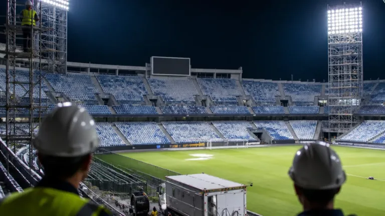 La Rosaleda, en el centro de la agenda de Málaga: la prioridad es instalar luces LED