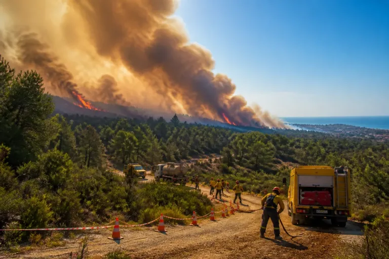 La tramontana impulsa un incendio en Sant Pol que confina a 40.000 vecinos del Baix Empordà