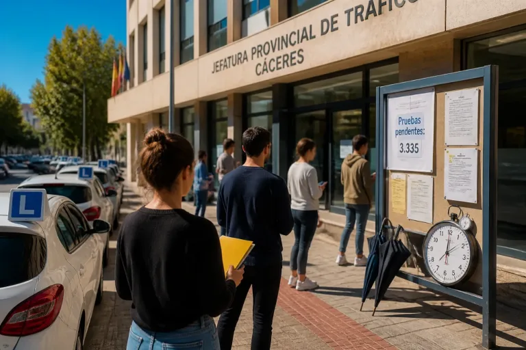 Las autoescuelas de Cáceres alertan de 3.335 pruebas pendientes y una espera media de más de cinco meses