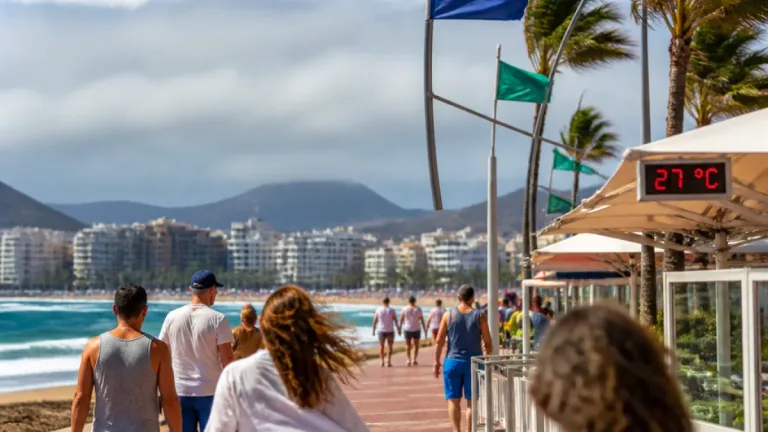 Las Palmas de Gran Canaria: jornada inestable con nubes, viento del norte y máximas en 27 °C