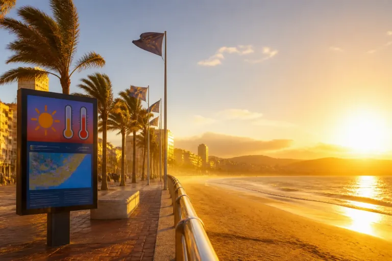 Las Palmas de Gran Canaria: tiempo estable con brumas vespertinas y temperaturas moderadas