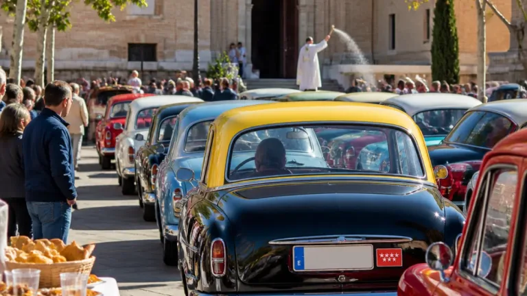 Leganés celebra San Cristóbal con procesión motorizada y un taxista que vino desde Cádiz