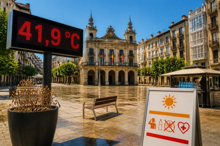 Logroño marca 41,9 ºC y bate el récord anual: recomendaciones por la ola de calor