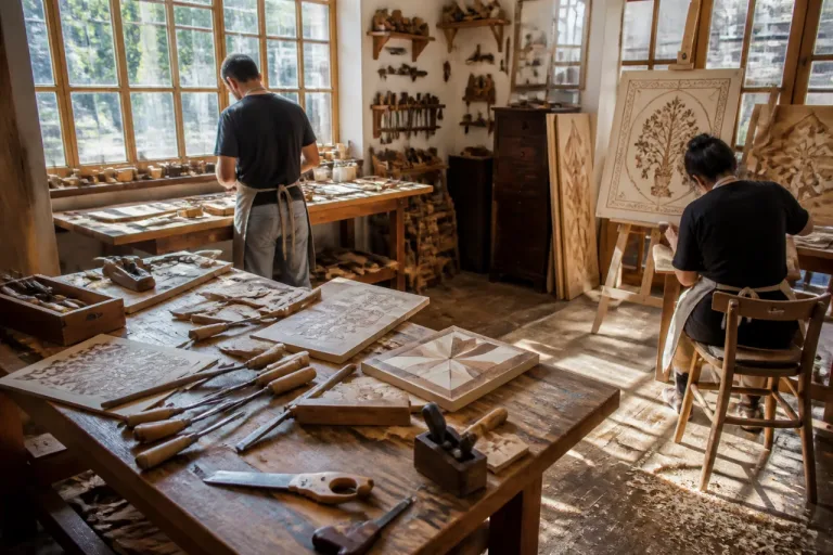 Lorca impulsa la madera tradicional: carpintería, taracea y pirograbado en la Casa del Artesano