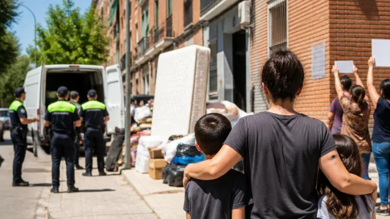 Madrid: desahucian a una madre con cinco hijos en Moratalaz pese a la intervención de la ONU