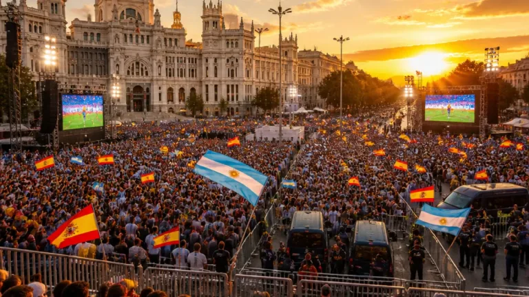 Madrid prepara plazas y pantallas gigantes para la final del Mundial