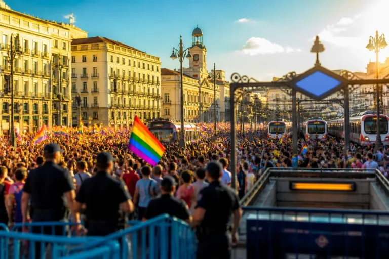Madrid se tiñe de arcoíris: marcha del Orgullo arrastra cambios en transporte y seguridad
