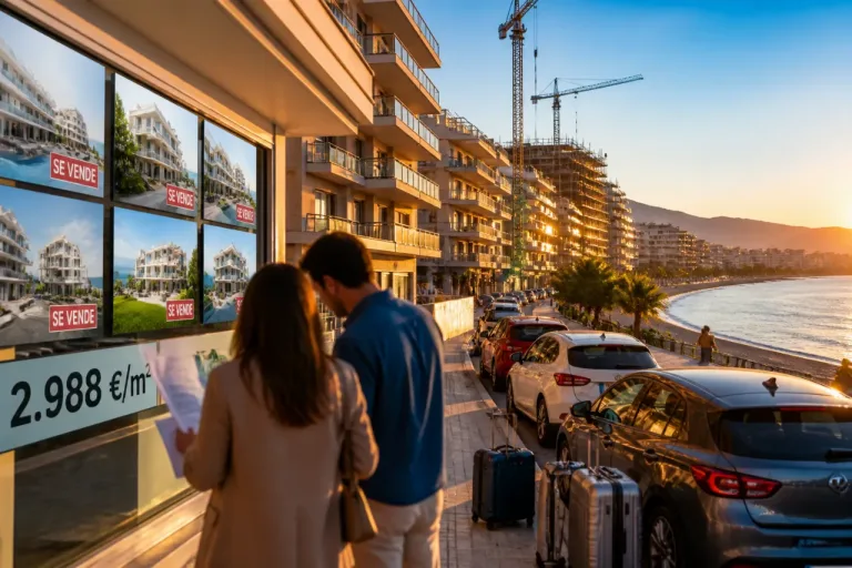 Málaga lidera alza de vivienda en Andalucía: 2.988 €/m² y presión sobre acceso a la compra