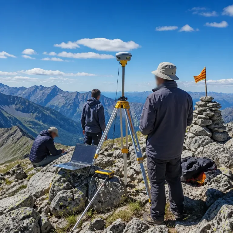 Equipo de topógrafos revisa con precisión centimétrica la lista de 'tresmiles' del Pirineo catalán