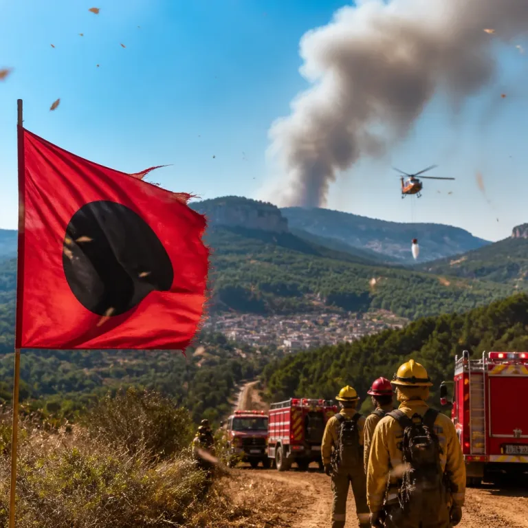 Alerta roja por incendios en gran parte de Aragón mientras un fuego en Peñarroya sigue sin perimetrar