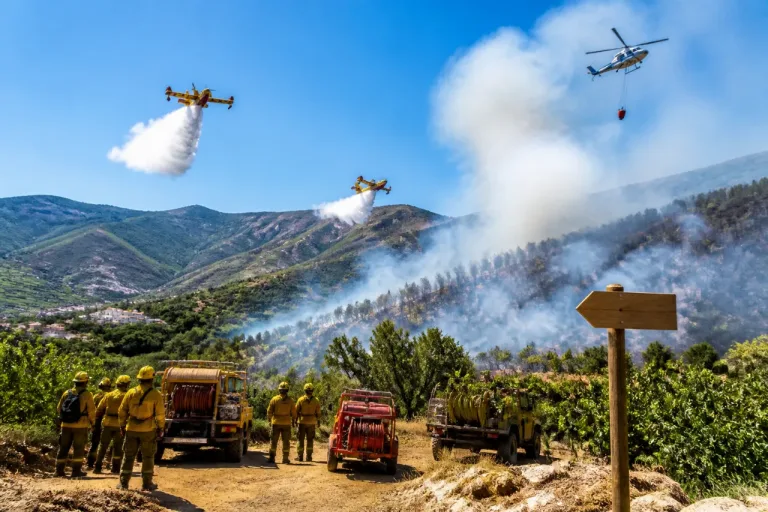 Medios del Infoex actúan en Tornavacas por un incendio en jornada de riesgo muy alto