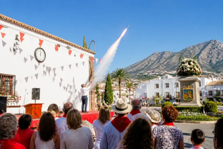 Mijas mantiene vivo el lazo con Navarra con su tradicional chupinazo de San Fermín