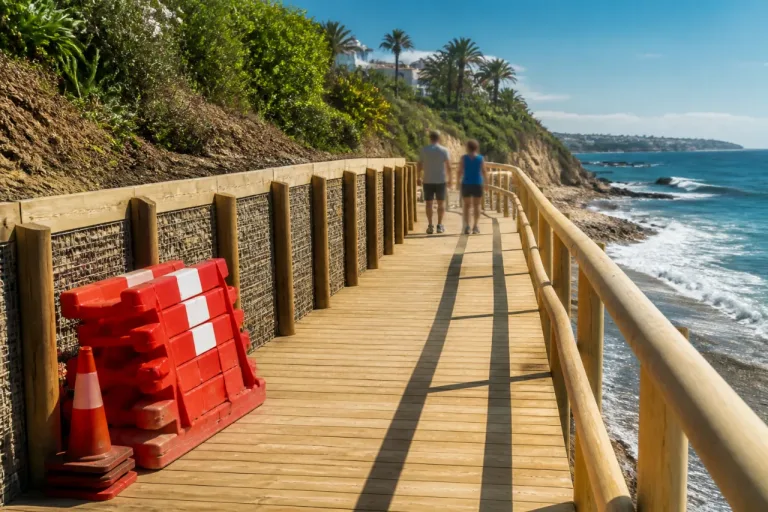 Mijas reabre el tramo de la Senda Litoral en Las Mimosas tras los temporales