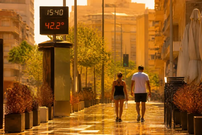 Molina de Segura registra 42,2 ºC en la segunda jornada intensa de la ola de calor