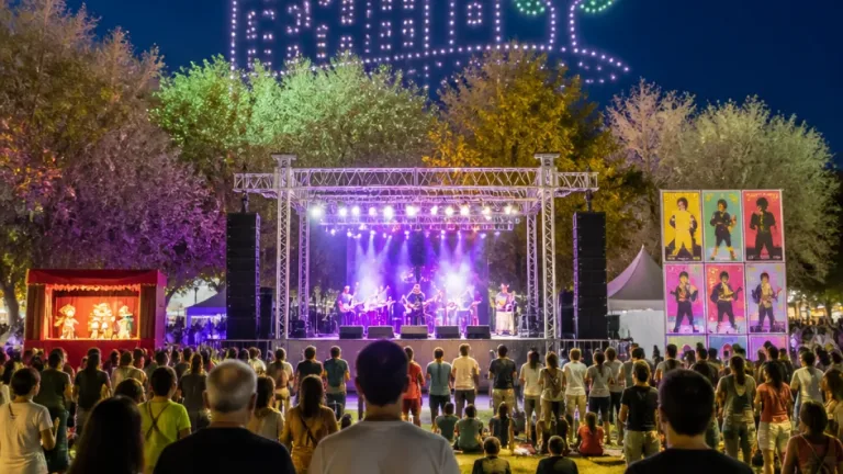 Móstoles inicia la Verbena 2026 con espectáculos gratuitos: drones, tributos y programación infantil