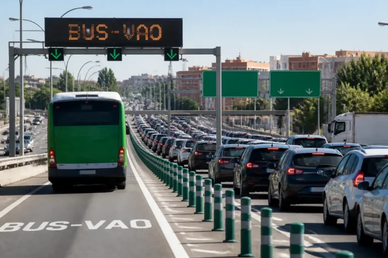 Móstoles pide retirar el Bus VAO de la A-5 por su impacto en la circulación