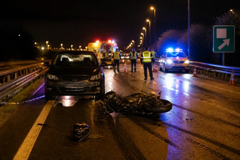 Muere un motorista en la M-45 tras colisionar contra un coche estacionado en Getafe