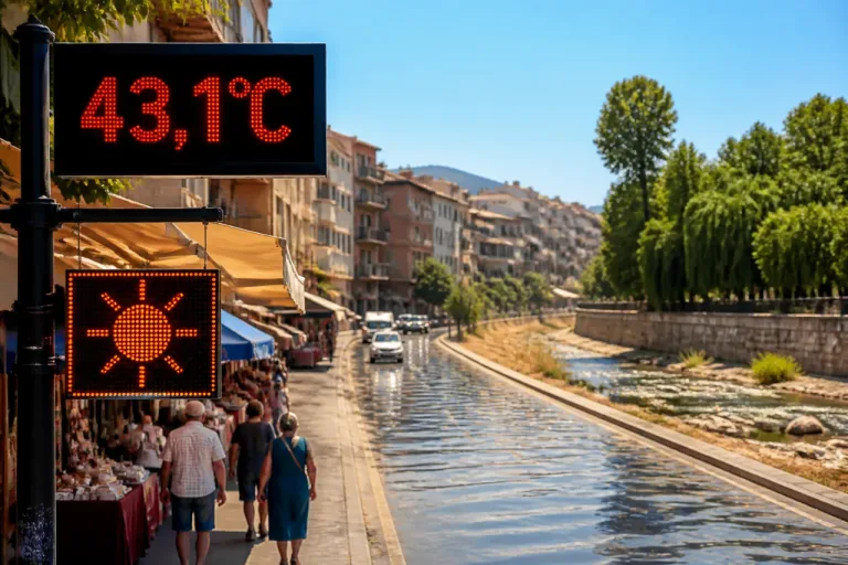 Murcia sufre temperaturas extremas: Cieza alcanza 43,1 ºC y la Vega del Segura está en aviso naranja
