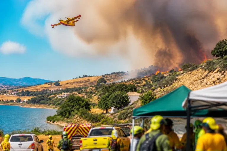 Nivel 1 en Jerez de los Caballeros: amplio dispositivo frente al incendio que amenaza viviendas