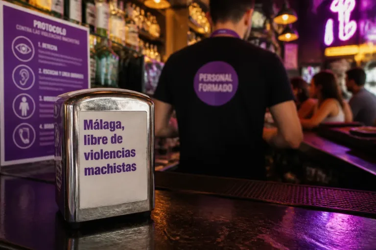 Locales de ocio señalizados y personal formado: Málaga activa una red contra la violencia machista