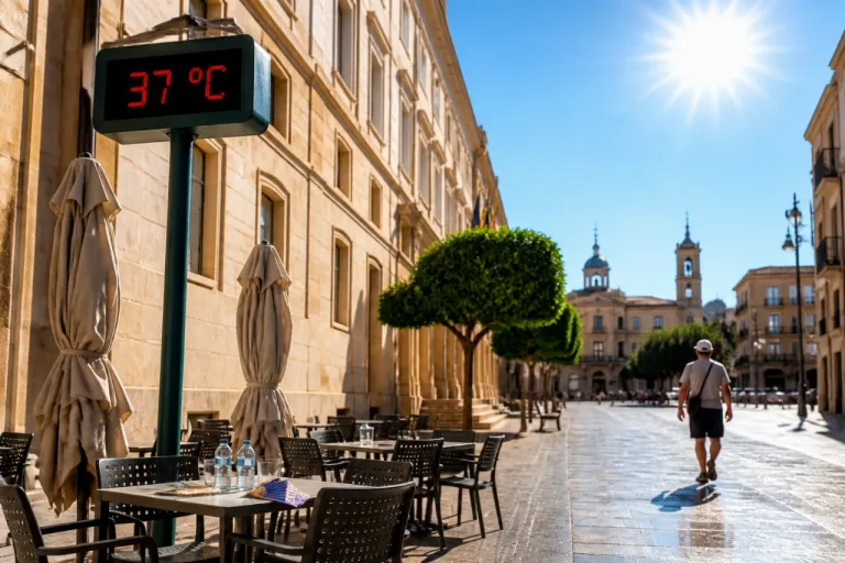 Ola de calor moderada: máximas de 37–38 ºC en Ciudad Real y pocas nubes