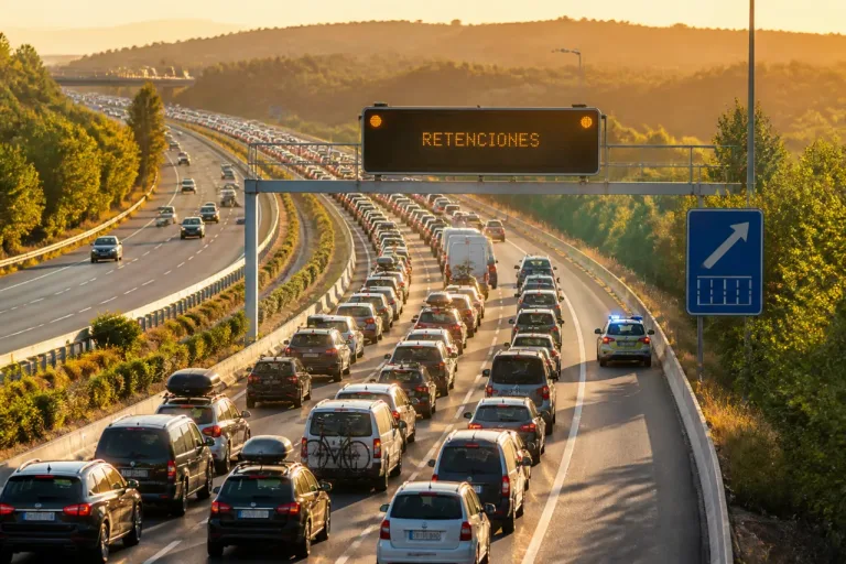 Operación salida: atascos en A-1, A-3, A-4, A-6 y M-501 complican las salidas de Madrid