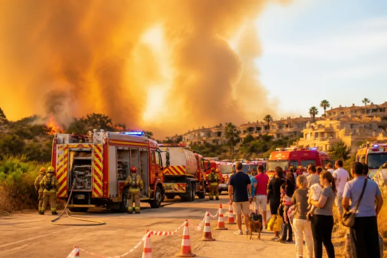 Orihuela: incendio forestal junto a urbanizaciones moviliza a nueve dotaciones de bomberos