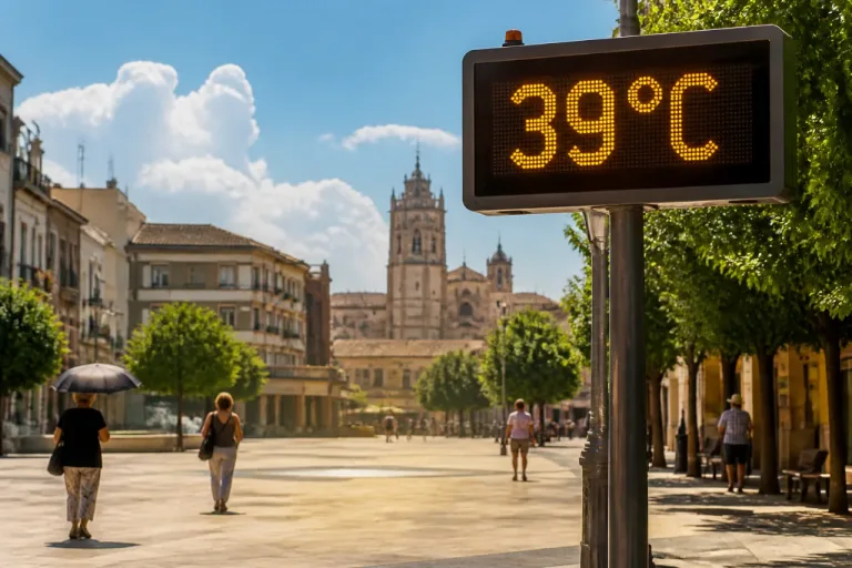 Palencia en alerta amarilla por tormentas y máximas que rozarán los 39 ºC
