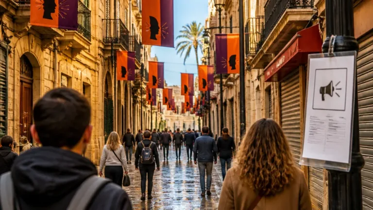 Palma multa a una asociación vecinal por carteles contra el ruido en el centro