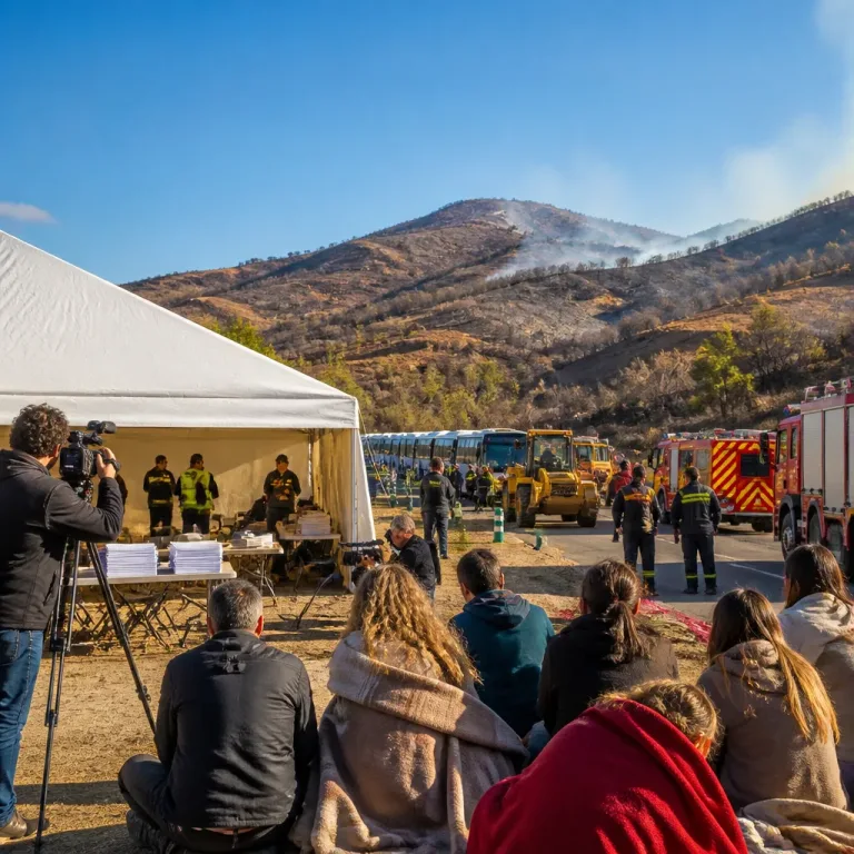 PP y PSOE se enzarzan por la gestión del incendio de Niebla en medio del operativo de emergencia