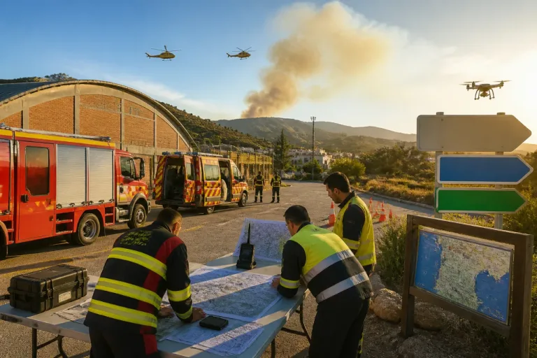 El Gobierno y la Junta coordinaron la respuesta al incendio de Los Gallardos pese a la tensión política en redes
