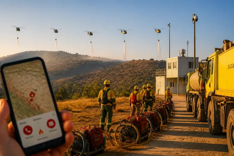 Pontevedra refuerza el dispositivo contra incendios con 75 bomberos y cinco helicópteros
