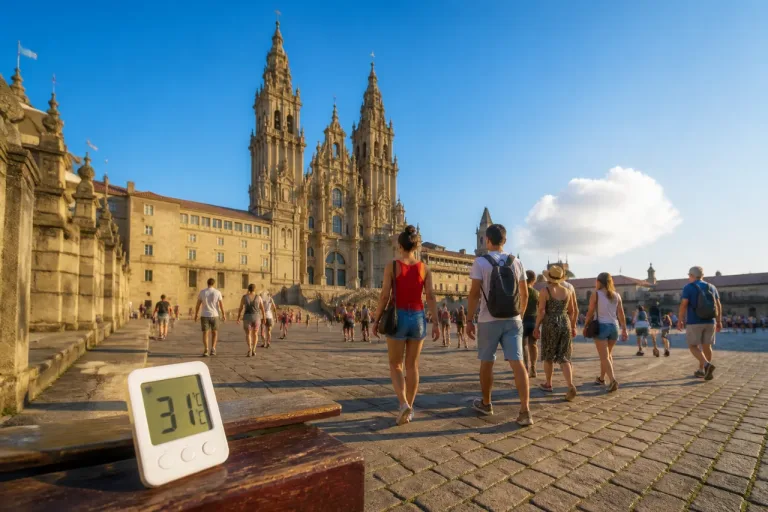 Previsión: calor y sol en Santiago de Compostela con cambios puntuales hacia el fin de semana