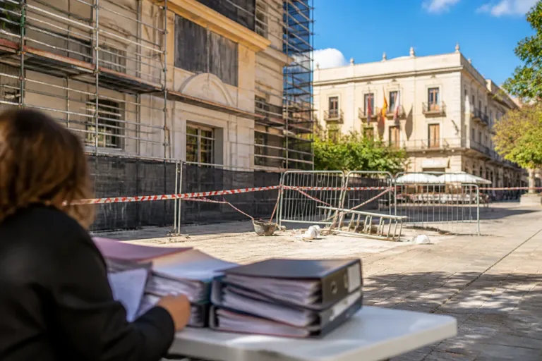 PSOE exige en Molina de Segura explicaciones por el retraso y el accidente en Plaza del Teatro