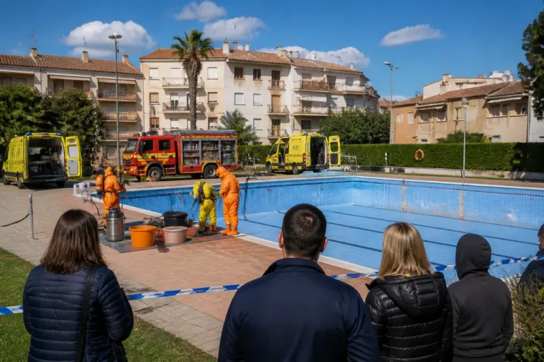Reacción química en piscina de La Bisbal obliga a medidas de seguridad en Tarragona