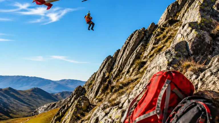 Rescatan en helicóptero a dos jóvenes enriscados en el Pico La Galana