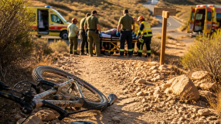 Rescate en la Cresta del Gallo: ciclista trasladado al Hospital Reina Sofía en Murcia