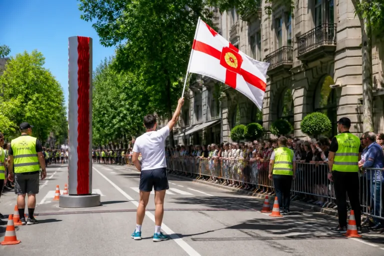 Reus presente en la salida del Tour tras lucir su bandera en la Vía Augusta
