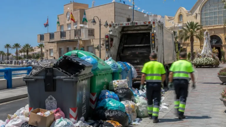 Roquetas de Mar fija servicios mínimos para la huelga de basuras en plena semana de fiestas