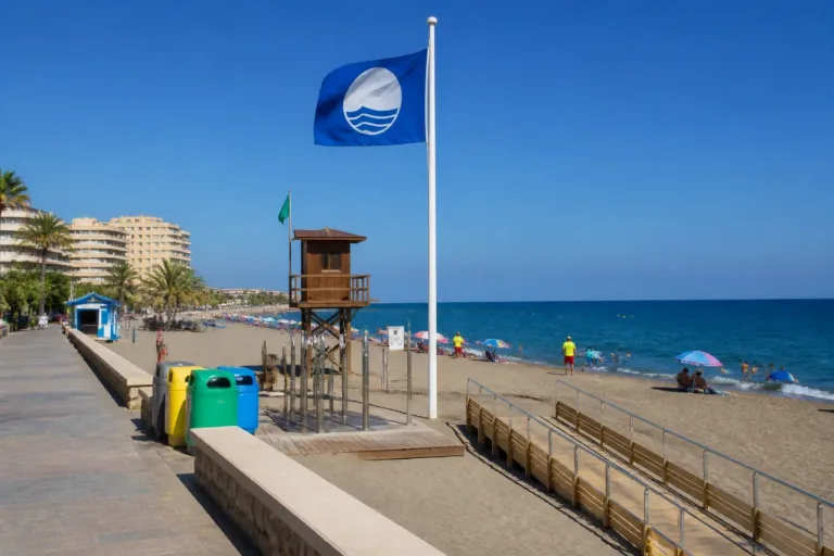 Roquetas de Mar inicia el verano con seis banderas azules en sus playas