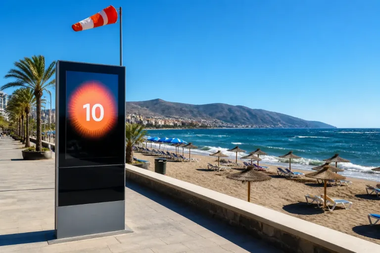 Sábado estable en Ceuta: cielos despejados, levante moderado y UV en 10