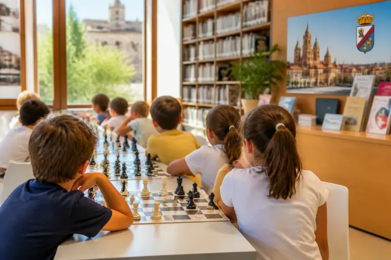 Salamanca amplía en verano talleres de ajedrez para niños en toda la red municipal