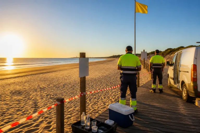 Sanidad recomienda evitar el baño en dos playas de Huelva tras exceso de bacterias